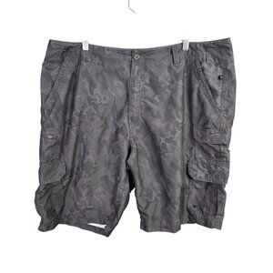 Mens Denali Gray Camo Cargo Shorts Lightweight Activewear Hiking 12" Inseam 40